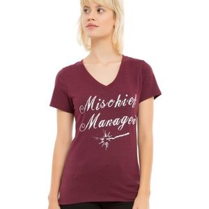 NWOT Harry Potter V Neck T Shirt Mischief Managed